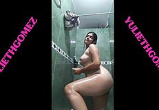 She films her secret masturbation in brother-in-law's bathroom