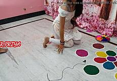Indian Priya hooks up with stepbrother for wild Holi sex fun at the party