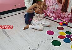 Indian Priya hooks up with stepbrother for wild Holi sex fun at the party