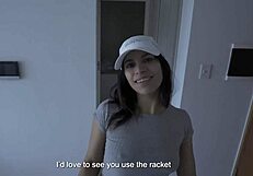 stepsister wants padel game but gets racket and balls smackdown