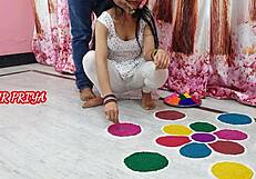 Indian Priya hooks up with stepbrother for wild Holi sex fun at the party