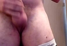 British Guy Home Drunk, Horny Voyeur Wanks Monster Cock Desperately