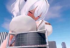 giantess humps massive building with huge ass and tits