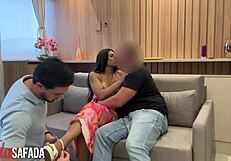 watch this huge cock pound my wife's tight pussy good