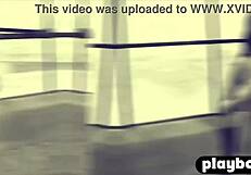 petite milf morgan hovanek strips hot lingerie showing big natural tits.