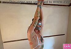 crazy husband inks slut body in kinky fetish!!