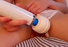 ever wondered how a tiny asian maid cums on her puffy pussy with a vibrator?