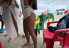 ted's holiday beach romp guarantees maya hyuga, bia andrade, candy debby 4some!