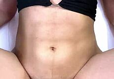 he can't resist her natural big tits bouncing as he fucks deep
