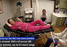 hey nova maverick messing with ultrasound backstage as pregnant nurse patient