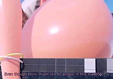 giantess humps massive building with huge ass and tits