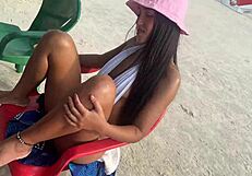 ted's holiday beach romp guarantees maya hyuga, bia andrade, candy debby 4some!
