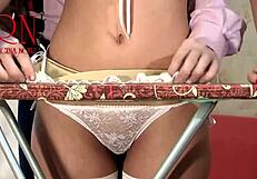 Maid Regina Noir Skillfully Irons Crisp Linen Sheets in Detailed Household Routine