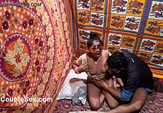 horny indian aunty begs sari fuck after wedding