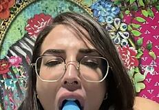 TATTOOED Brunette POUNDS DILDOS in Tight PUSSY!