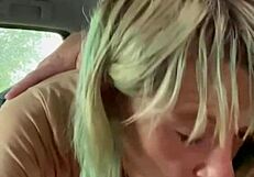real hooker slurps cock deep in backseat... every cum drop swallowed?
