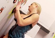 cindy behr blonde gloryhole facial cumshot handjob in heels pantyhose high definition