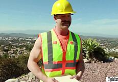 yo, these horny ts asses get drilled hard by construction stud