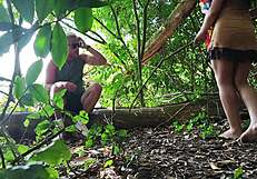 Rebecca Santos Returns for Bareback Anal Creampie in Forest with Squirting Finish