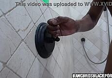 Naughty stepdaughter spies stepdad washing huge bbc in ghetto shower