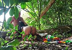 Rebecca Santos Returns for Bareback Anal Creampie in Forest with Squirting Finish