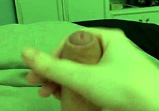 This sensual naked masturbation strokes huge homemade cock