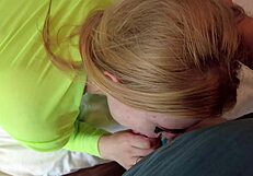 Blonde Employee Earns Cum-Filled Raise on All Fours