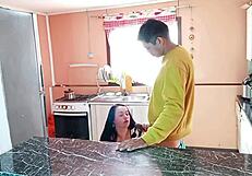 StepMom's kitchen surprise: stepson rips her for taboo pounding