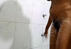 Big ass Asian girlfriend moans in bath craving creampie from her man