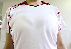 Japanese BBW Volleyball Star's Secret Huge Tits Practice Footage Revealed!