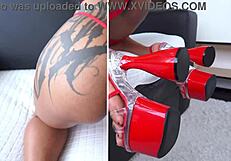 lara rouge brazilian goth ebony takes first time dap anal breakin 2on1 big black cocks bareback