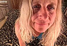 Dominatrix in sexy outfit rams mega dildo deep in her ass