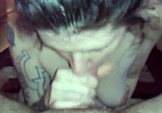 Homemade pregnant amateur deepthroats my thick 8-inch uncut cock so good