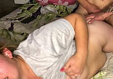 chubby latina teen screams in pain as tight asshole gets roughly gaped on bed