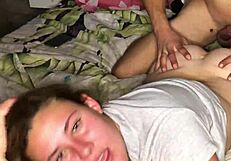 chubby latina teen screams in pain as tight asshole gets roughly gaped on bed