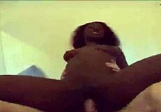 french black girl shakes her bubble butt on massive interracial cock