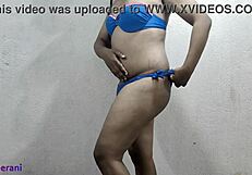 Indian Shemale Crossdresses Blue Bikini Part 1