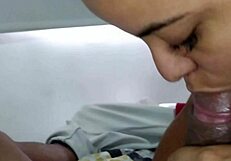 alisha's chubby latina lips wrap perfect around thick cock for best blowjobs