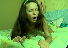 vera bounces her perky ass on lucky noah r for that creampie ending