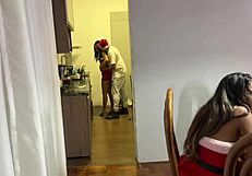 couple swaps partners shaking asses on christmas homemade