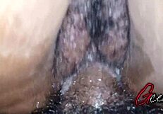 Close-Up Hairy Pussy Takes Massive Hairy BBC with Intense Moaning Orgasms