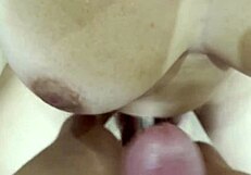 hey milf squirts hard all over those huge tits cumming buckets!