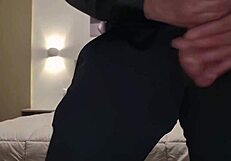 Elegant dress girl explodes with cum after endless handjob and deep cock sucking!