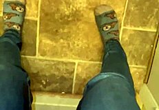 Squirting Solo in Jeans and Socks Multiple Gushing Orgasms Soak Fabric Thoroughly