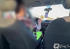 Uber Driver Convinced Me for Motel Fuck and Creampie in My Pussy!!
