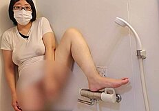 Married Chubby Bride Dildo Masturbation Bathroom