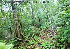 THAI GIRL HIKES FOREST STOPS FOR DOGGY CREAMPIE BEFORE MUSHROOM PICKING VOICE THAI 4K