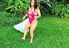 fitness exhibitionists flash tanned asses and tits in steamy gym housewife encounters