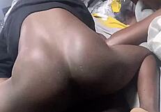 Two Curvy Ebony Teens Battle One Black Dude's Monster Cock Wet