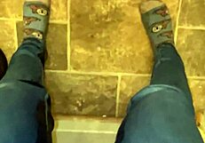 Squirting Solo in Jeans and Socks Multiple Gushing Orgasms Soak Fabric Thoroughly